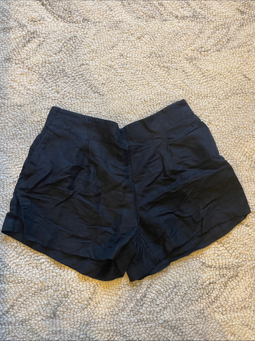 Black Women's Linen Shorts